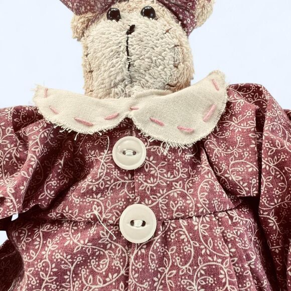 Teddy Bear Doll from the 90's with colors mauve/blue - Picture 5 of 8